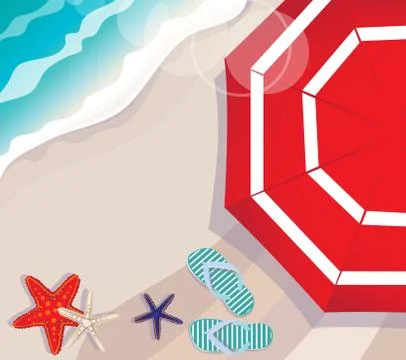 Summer vacation at the seaside Stock Illustration