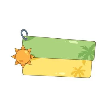 Summer vacation tags Stock Illustration