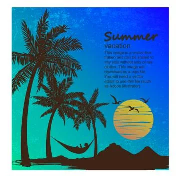 Summer vacation vector Illustrazione stock