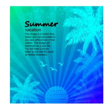 Summer vacation vector Illustrazione stock
