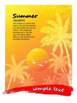 Summer vacation vector Stock Illustration