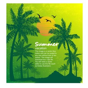 Summer vacation vector Illustrazione stock