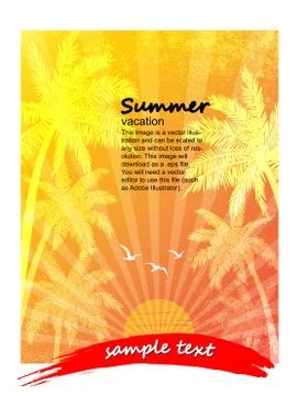 Summer vacation vector Stock Illustration