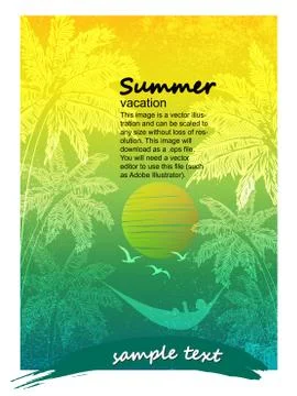 Summer vacation vector Illustrazione stock