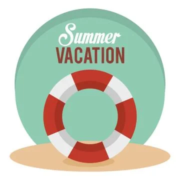 Summer vacations with float イラスト素材