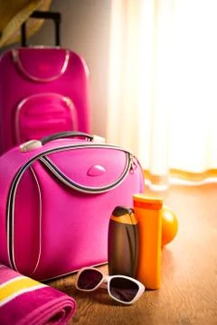 Summer vacations packing Stock Photos
