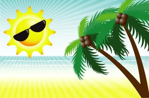 Summer vector background Illustrazione stock