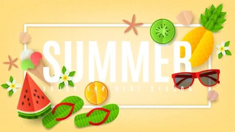 Summer vector beautiful background Stock Illustration
