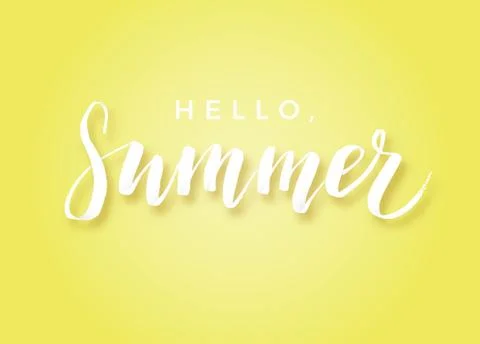 Summer vector design for card or flyer with handlettering. Stock Illustration