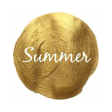 Summer vector quote hand drawn illustration icon card isolated word paint han Stock-Illustration