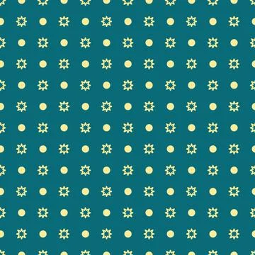 Summer vector seamless geometric pattern. Yellow drop and star. Stock Illustration
