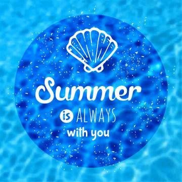 Summer vector text typography vintage poster イラスト素材