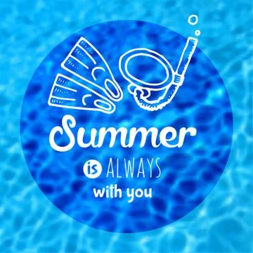Summer vector text typography vintage poster Stock-Illustration