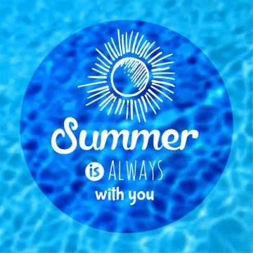 Summer vector text typography vintage poster Stock Illustration