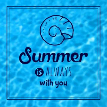 Summer vector text typography vintage poster Stock Illustration