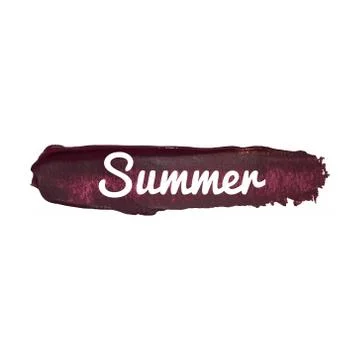 Summer vector word hand drawn illustration icon card isolated quote Illustrazione stock