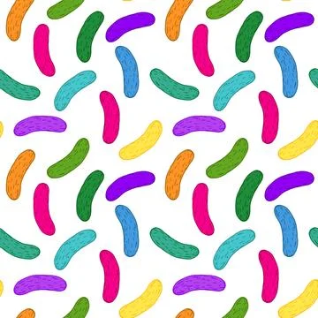 Summer vegetable seamless cucumber pattern for wrapping paper and fabrics Stock Illustration