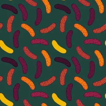 Summer vegetable seamless cucumber pattern for wrapping paper and fabrics Stock Illustration