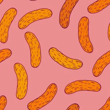 Summer vegetable seamless cucumber pattern for wrapping paper and fabrics Stock Illustration