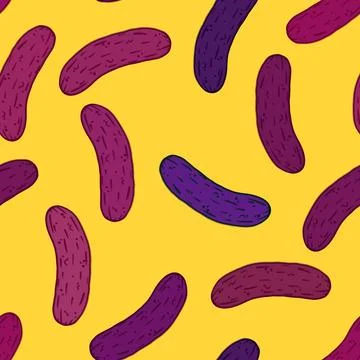 Summer vegetable seamless cucumber pattern for wrapping paper and fabrics Stock Illustration