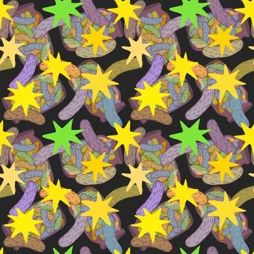 Summer vegetable seamless cucumber pattern for wrapping paper and fabrics Stock Illustration