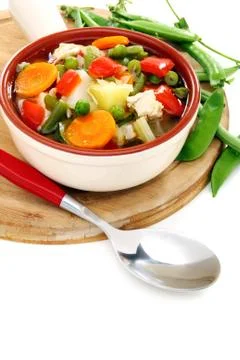 Summer vegetable soup. Stock Photos