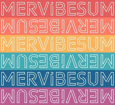 Summer vibe seamless vector pattern. Rainbow strips with white text abstract Stock Illustration