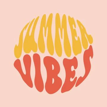Summer vibes poster design Stock Illustration