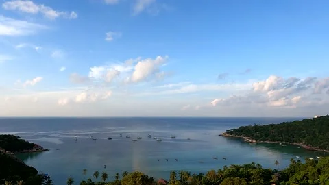 Summer view bay of water Stock Footage 195004748