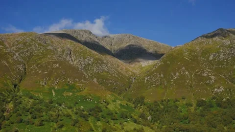 Summer view of Ben Nevis from Glen Nevis Scottish Highlands Scotland UK Stock Footage 166726949