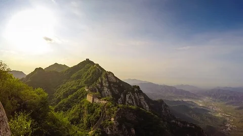 Summer View Great Wall of China (4K,Time-lapse) 動画素材 83094519