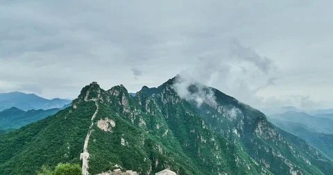 Summer View Great Wall of China, Zoom in (4K,Time-lapse) Video stock 83097877