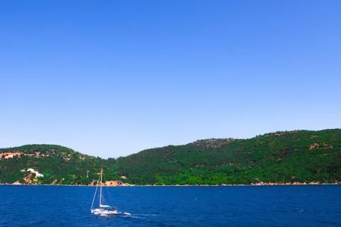 Summer view to sea during vacation. Stock Photos