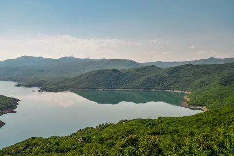 Summer view of the Slansko Lake 写真素材