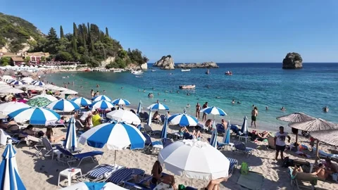 Summer view of Town of Parga, Epirus, Greece Stock Footage 301865299
