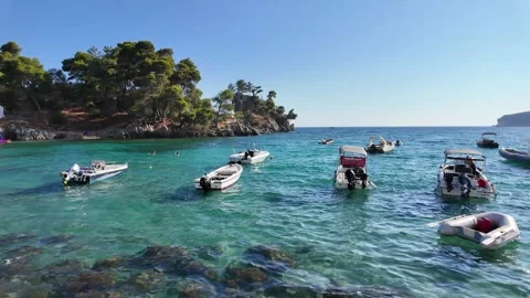 Summer view of Town of Parga, Epirus, Greece Stock Footage 326877771
