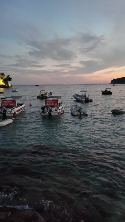 Summer view of Town of Parga, Epirus, Greece Stock Footage 326877907