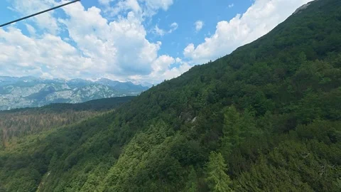 Summer views at Vogel ski resort with Alpine scenery, Slovenia 스톡 동영상 339804167