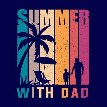 Summer vintage, retro style vector t shirt design Stock Illustration