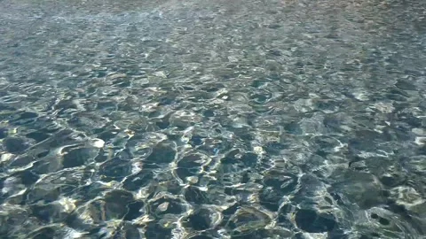 Summer water background, water drops, water reflection Stock Footage 339317954