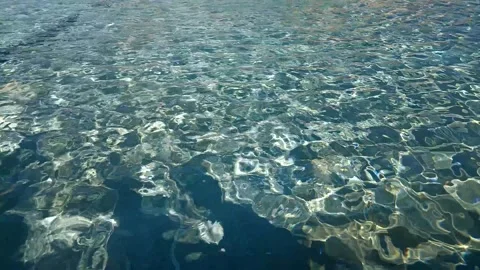 Summer water background, water drops, water reflection Stock Footage 339318039