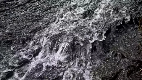 Summer water background, water drops, water reflection, waterfall in the nature Stock Footage 340503201