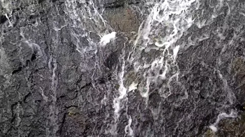 Summer water background, water drops, water reflection, waterfall in the nature Stock Footage 340503344
