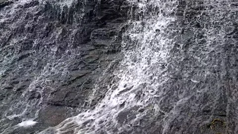 Summer water background, water drops, water reflection, waterfall in the nature Stock Footage 340503348