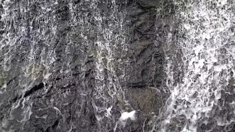 Summer water background, water drops, water reflection, waterfall in the nature Stock Footage 340503351