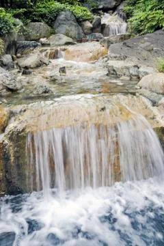 Summer water cascade Stock Photos