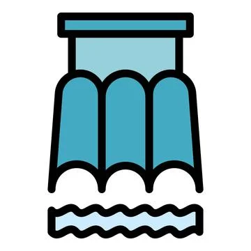 Summer water park icon vector flat Stock Illustration