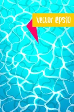 Summer water pool waves poster Stock Illustration