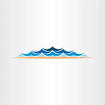 Summer water waves vector illustration design symbol Stock Illustration
