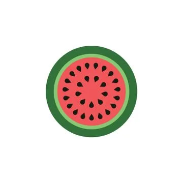Summer watermelon vector graphic icon for web Stock Illustration